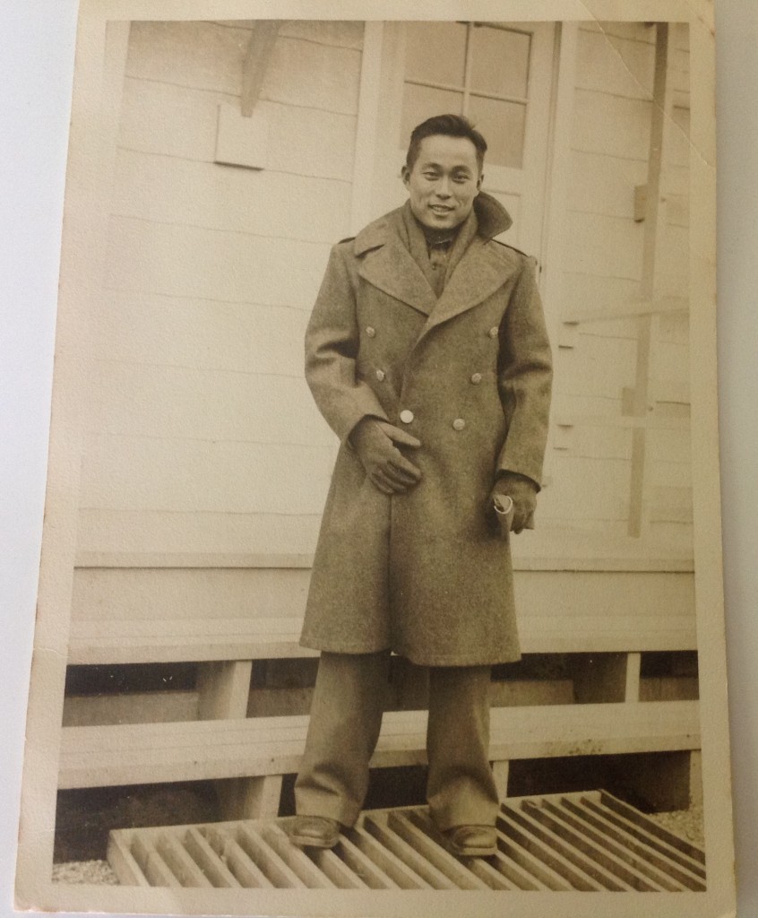 Edward Mitsukado.  Taken at Camp McCoy, Wisconsin,  prior to his transfer from the 100th Infantry Battalion to the Military Intelligence Service.
