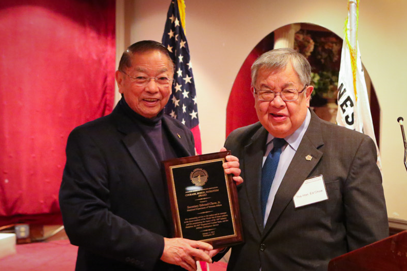 JAVA President Wade Ishimoto (L) and The Honorable Ed Chow